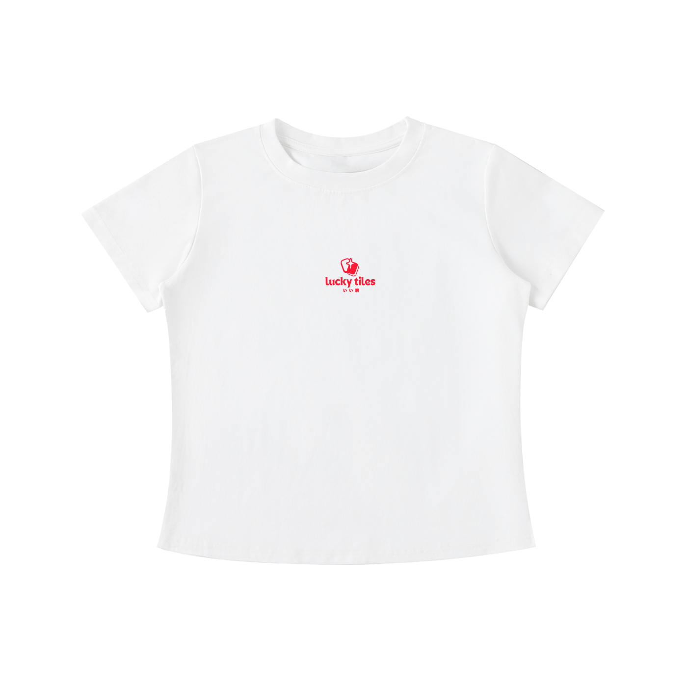 Lucky Tiles Vintage Wash Slim Fit Women T-shirt