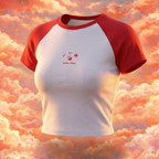 Lucky Tiles Raglan Baby Tee - Red Edition