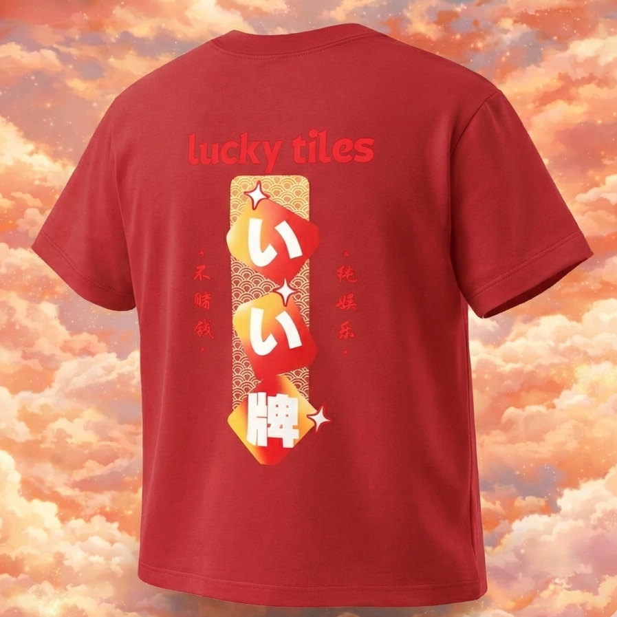 Lucky Tiles Cooling T-Shirt - Lunar New Year Edition Red
