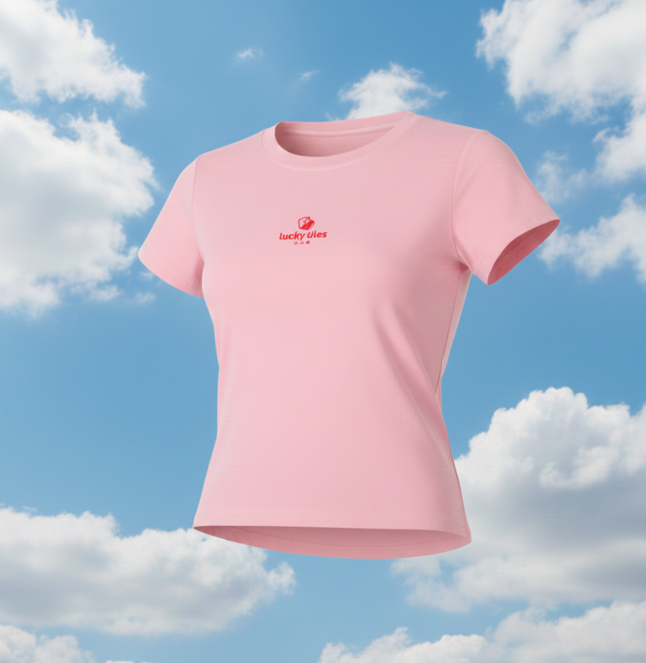 Lucky Tiles Vintage Wash Slim Fit Women T-shirt