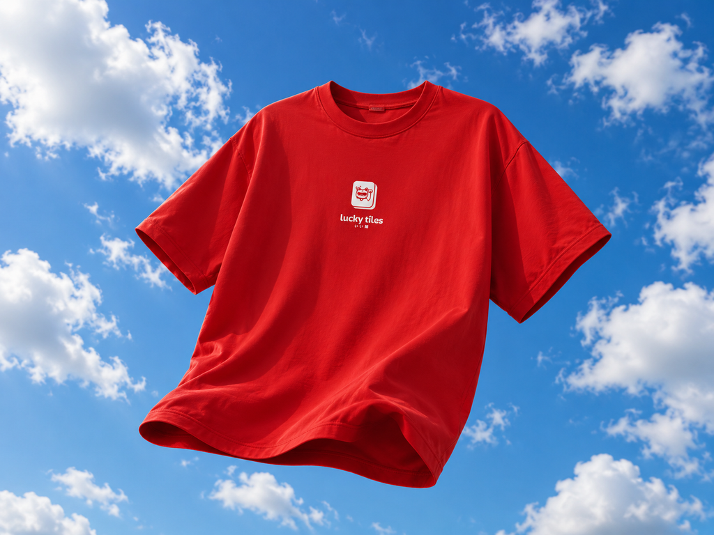 Lucky Tiles Cat Design Cooling T-Shirt